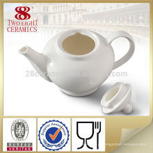 Chaleira cerâmica decorativa decorativa de mesa branca e pote de chá para uso diário